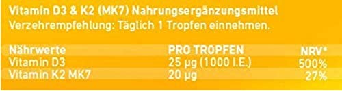 Vitamin D3 + K2 Tropfen 50ml mit hochqualitativem K2 - Aktionspreis!