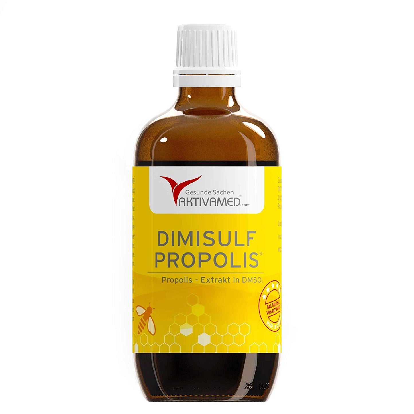 Dimisulf Propolis - Propolisextrakt grün 100ml Tinktur 20% gelöst in DMSO - ohne Alkohol - mit Vitamin C, E, B, Biotin - beste Imkerqualität - PROPOLIS DIMISULF 100ml ohne Alkohol - schadstofffrei