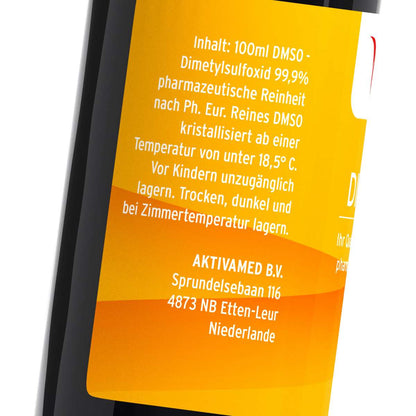 DMSO 100ml 99,9% in Mironglas + Made in Germany - in pharmazeutischer Reinheit 99,9% Dimethylsulfoxi