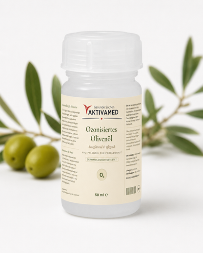 Ozonized olive oil - skin-smoothing and circulation-promoting skin care product 